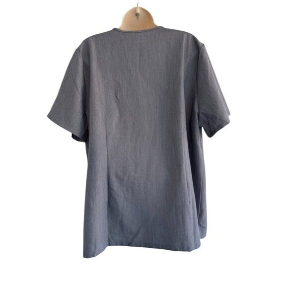 Figs Womens Sz XXL Catarina Technical Collection Scrub Top Graphite Gray - Picture 4 of 8